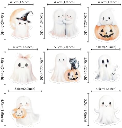 60 PCS Edible Halloween Cupcake Toppers Wafer Paper Spooky Cat Wizard Hat Pumpkin Cupcake Picks Edible Cat Ghost Cake Decorations for Baby Shower Birthday Halloween Party Cake Decorations Supplies