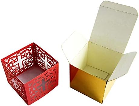 Sohapy 50Pcs Baptism Christening Favor Boxes Candy Boxes Bag Gift Box Baby Shower Favor for Baby Cute Birthday Decoration Shower Party Decoration Supplies