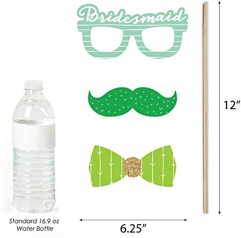 Fiesta Bridal Shower Photo Booth Prop Kit, DIY Cardstock Props - 20pc