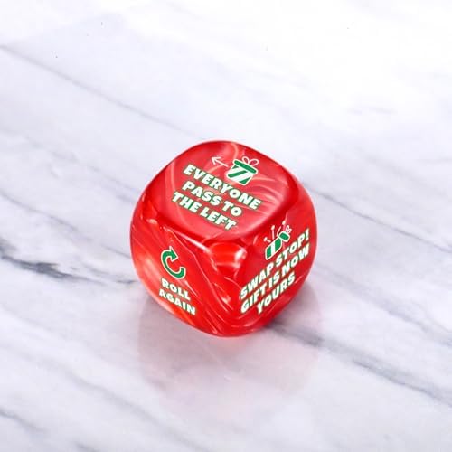 Santa Swap Gift Exchange Dice, Funny White Elephant Dice Gifts for Women Men Adults Exchange Christmas for Adults,Christmas Stocking Stuffers for Women Men