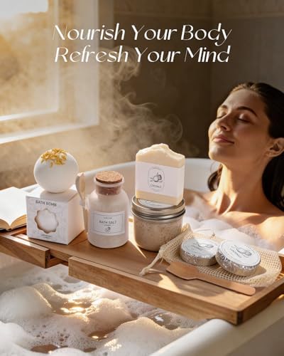 Coconut Spa Gifts for Women - 12pc Self-care Spa Gift Basket