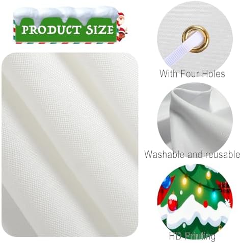 Nuxovilar Merry Christmas Porch Banners Set 12x71 Inches Polyester