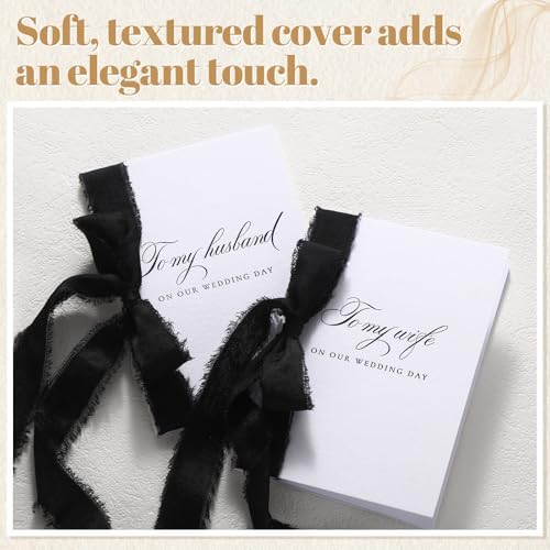 Ngrowtic 2 Set Wedding Vow Books to My Husband Wife, Black