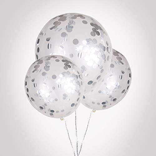 TecUnite Silver Foil Confetti Tissue Table Confetti, 1.5 cm