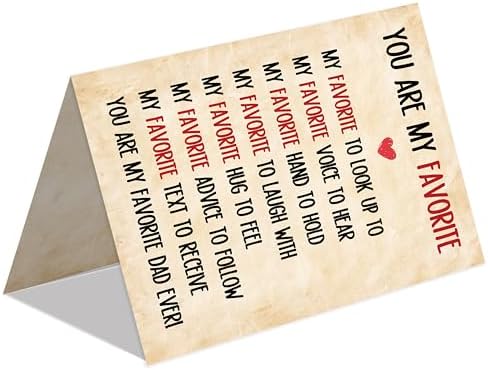 IDU Fathers Day Card,Fathers Day Cards Gifts Decorations for Dad from Daughter Son,Happy Father's Day Card Gifts Ideas with Envelope,Funny Appreciation Love Gift for Father