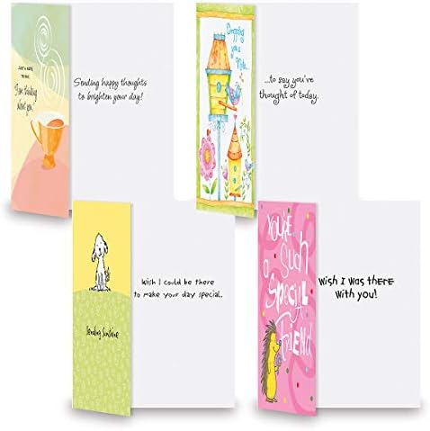 Current Friendship Thinking of You Cards with Envelopes - Assortment of 20 Greeting Cards, 10 Designs, Large 5" x 7" Thinking of You Cards for Women