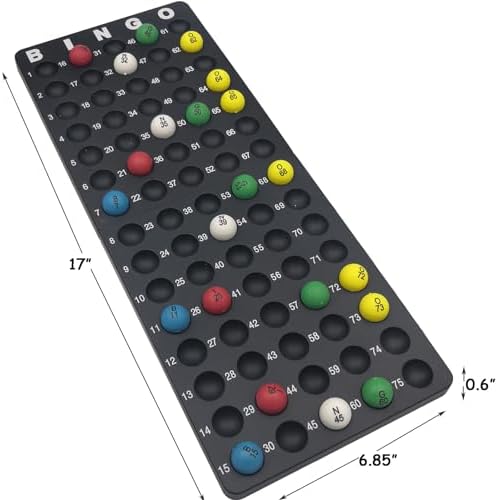 Yuanhe Bingo Board Ball Holder - 7/8" Bingo Balls, Master Board Tray Rack, Parties & Game Nights