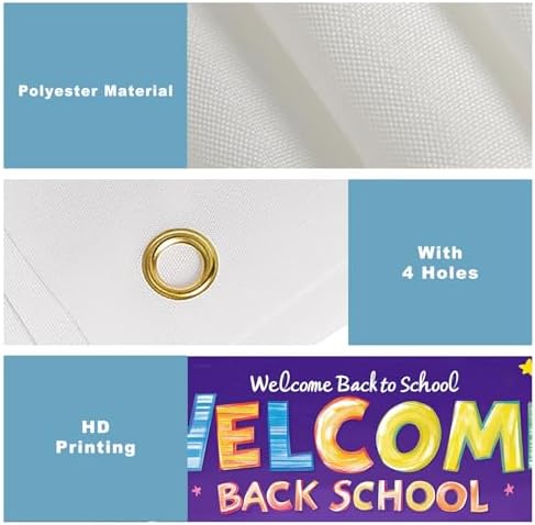 Nuxovilar 78x17" Welcome Back to School Banner