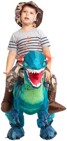 GOOSH Inflatable Dinosaur Costume for Kids Halloween Costumes Boys Girls Funny Blow up Costume for Halloween Party Cosplay…