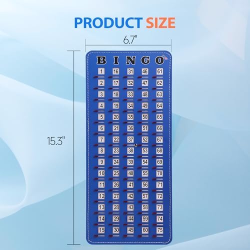GSE Finger-Tip Bingo Master Board with Sliding Windows, Blue