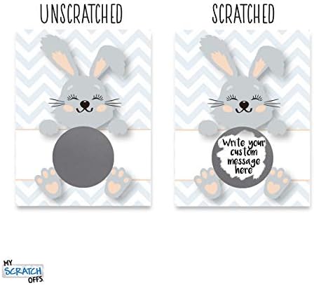 My Scratch Offs 20 Pack Funny Easter Bunny DIY Make Your Own Scratch Off Cards & Stickers. Perfect for Teacher Rewards, Business Promo Codes & Custom Message