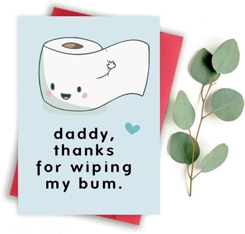 Funny First Fathers Day Card Gift for New Dad