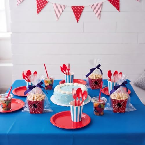 Pajean 24 Sets Spider Popcorn Boxes with Cellophane Bags and Ribbon