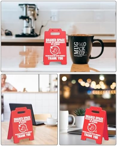 Break Room Decor Shared Space Rules Sign for Office Kitchen Bathroom