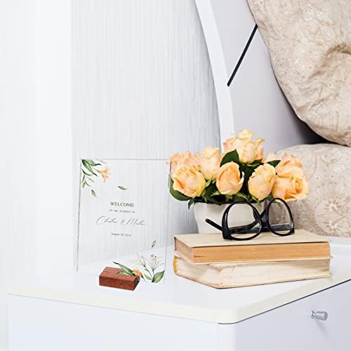 Roowest 25 Pcs Wood Place Card Holder 2 Inch Rustic Table Number Holders