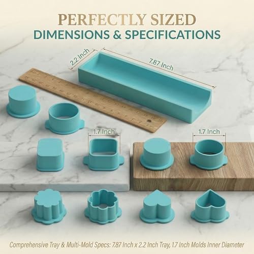5 PCS Cake Pop Mold Set with 7.8-inch Tray, 5 Shape Cakepop Cutter