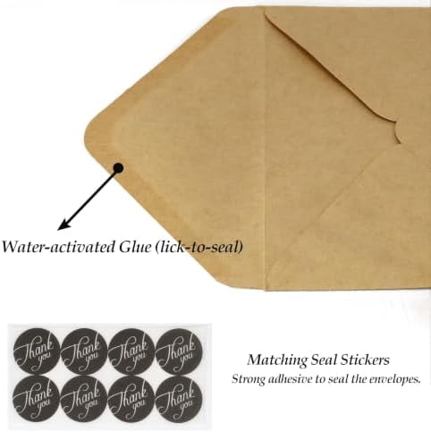 12 Pcs Black Thank You Card with White Script, 4.2x6.2 Cards Bulk