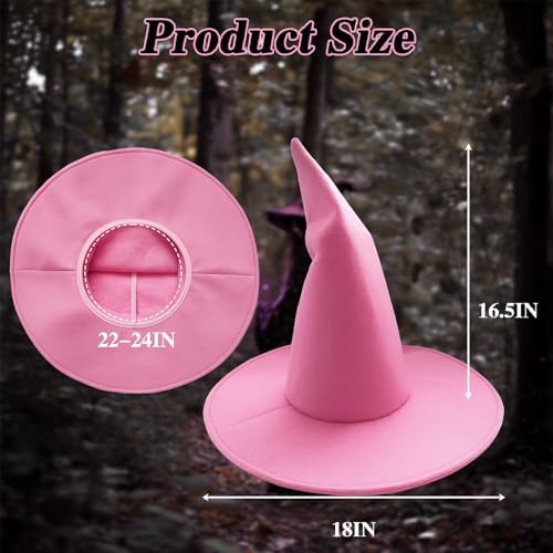 Witch Hat, 18IN Wizard Hat Cosplay Accessories for Halloween