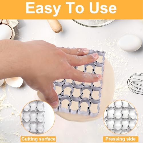 AIERSA 2Pcs Gold Fish Cracker Cutter,25 Cavity Fish Cookie Cutter,Mini Gold Fish Shapes Molds for Cookie,Non-stick Dough, Stainless Steels Cookie Cutters Mold for Baking
