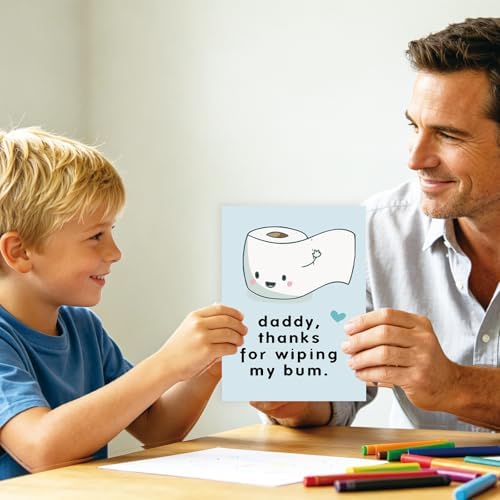 Funny First Fathers Day Card Gift for New Dad