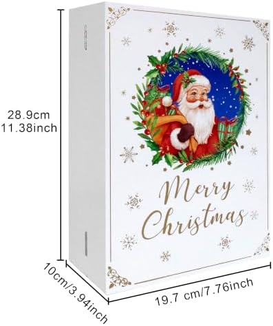 Lighted Wooden Christmas Advent Calendar with 24 Drawers