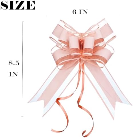 WEWILUCK Pink Bows for Gift Wrapping, Large Pull Bows for Present, Baskets