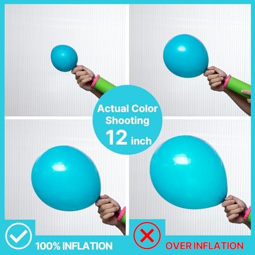 PartyWoo Dark Teal Balloons 140pcs Turquoise Aqua Blue Teal Different Sizes