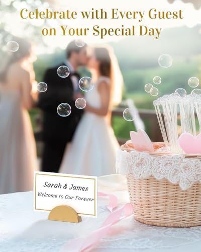 Uniclife 24 Pcs Place Card Holders for Wedding Party Tables