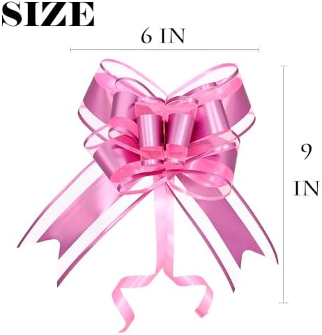 WEWILUCK 15PCS Hot Pink Bows for Gift Wrapping, Gift Bows for Presents