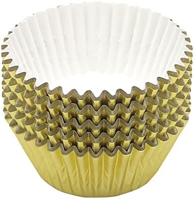 Standard Gold Foil Cupcake Liners Muffin Baking Cups for Party and More, 100-Count