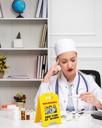 Funny Doctor Gifts Office Decor Warning Doctor at Work Desk Sign Gifts