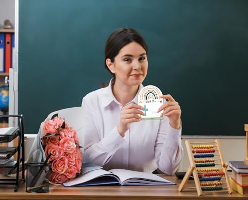 HEYINSEHN 24 Pcs Teacher Appreciation Gift Card Holders Bulk Thank You Cards for Teachers Graduation Appreciation Gifts Card Sleeves Rainbow Graduation Gift Card Holder of The Year Appreciation Gifts