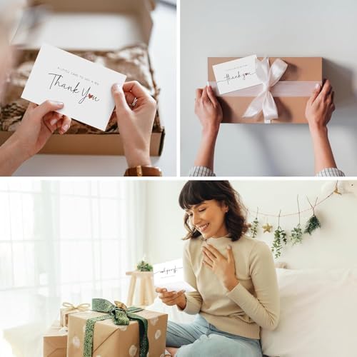 UnimaxPrint 52 Thank You Cards with Envelopes & Stickers, 4 Designs 3.5"x5"