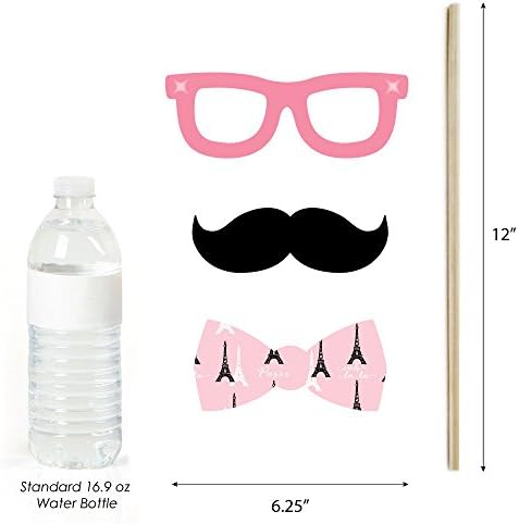 Paris, Ooh La - Paris Photo Booth Prop Kit, DIY Props - 20pc