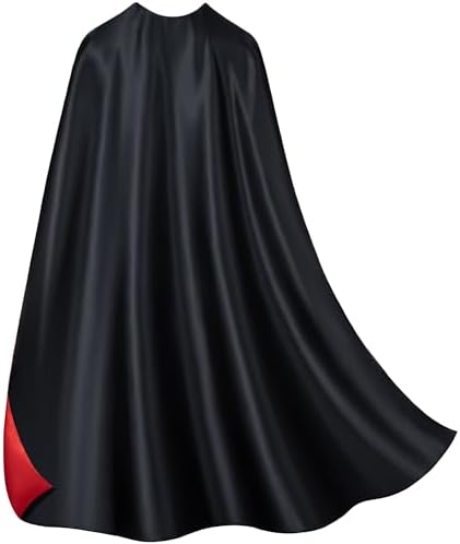 Adult Superhero Cape & Mask Set - Double-Sided Super Hero Capes and Masks for Men Women Dress-Up Parties