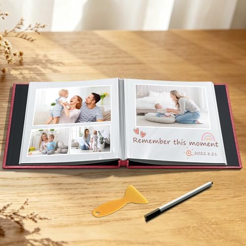 Large Self Adhesive Scrapbook Album, 40 Sheets 80 Pages Photo Book