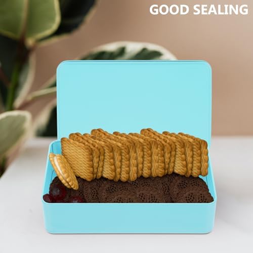 Rectangular Tinplate Storage Box Set of 3 with Lid for Gift Storage