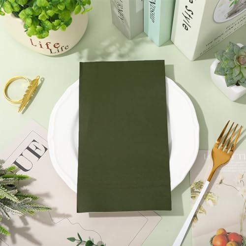 Whaline 120Pcs Modern Boho Guest Napkins Sage Green Pink Orange Brown Paper Napkins Disposable Hand Napkin Towel for Autumn Harvest Thanksgiving Bride Wedding Baby Shower Party Supplies