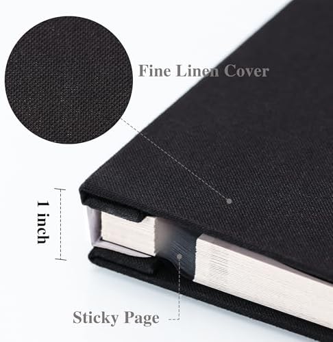 Vienrose Large Self Adhesive Photo Album with Window 11x10.6 40 Pages Black