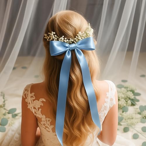 30 Yards 1 1/2 in Sky Blue Ribbon for Gift Wrapping Birthday Graduate Craft