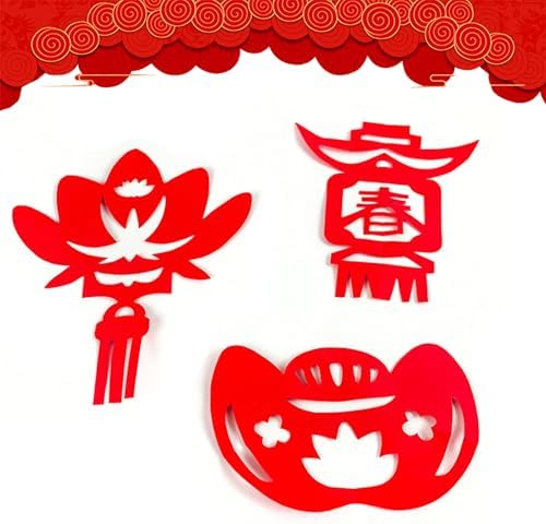 Ideal Swan 15 Styles 30Pcs Chinese New Year Window Stickers, Lunar New Year