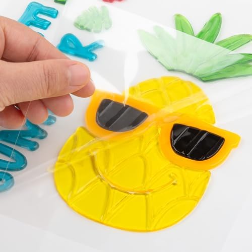 6 Pack Summer Window clings – Reusable Window Cling for Glass Windows