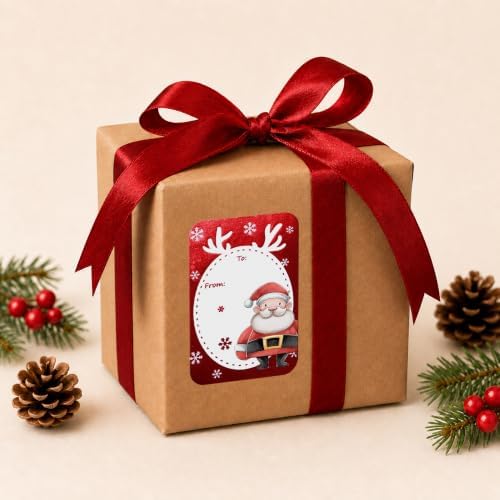 120 PCS 8 Designs Christmas Gift Tag Stickers, Self Adhesive Labels