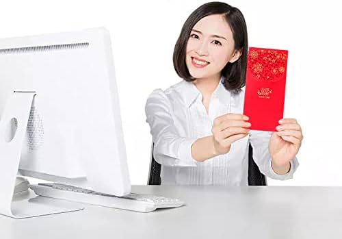"Honbay 10PCS Chinese Red Envelopes Lucky HongBao Money Pockets, 17.7x8.5cm/6.97x3.35inch - Congratulations and Prosperity (Blessing)"