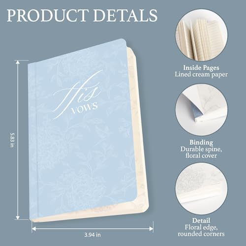 Set of 2 Wedding Vow Books, Vow Books His and Hers, Wedding Essentials