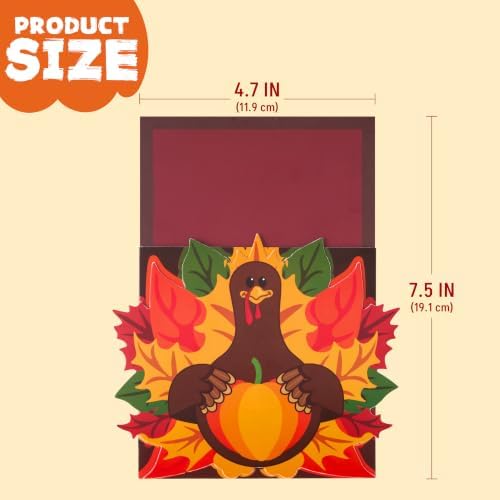 JOYIN 18PCS Thanksgiving Cutlery Holders Set, Thanksgiving Turkey Utensil Décor, Autumn Fall Harvest Party Supplies, ThankYou Cards, Table Decoration, Party Favors