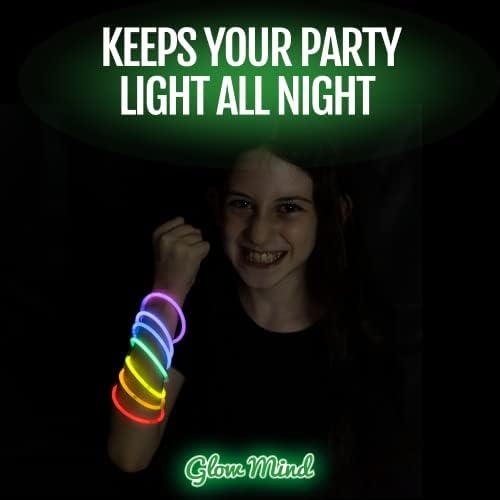 500 Glow Sticks Bulk Party Pack, 8" Halloween Glow Bracelets and Necklaces