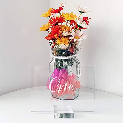 20 Pack 2" Clear Acrylic Sign Holder- 1/8" (3mm) Slot Clear Sign Stand for Display Table Numbers Wedding Signage, Perfect to Hold up 1/8" Thick Acrylic Sheets Table Signs