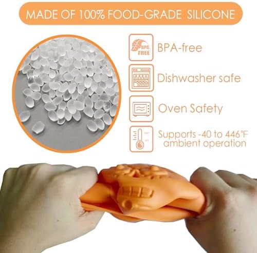 Skull Cake Pan Silicone Mold, 2 Pack Large 3D Halloween Skull Silicone Molds for Baking Cakes Pizza Chocolate Candy Soap