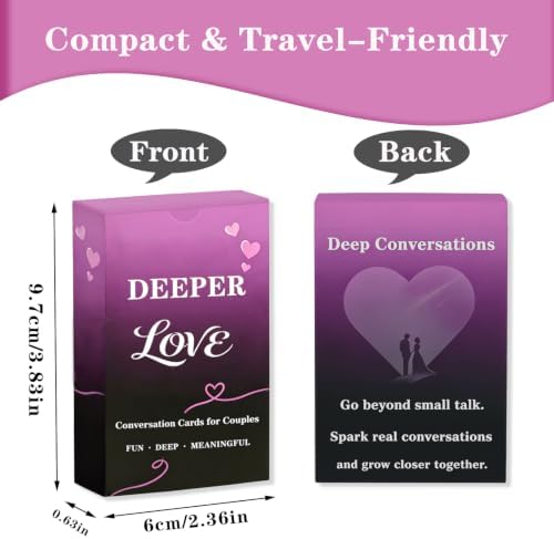 Couples Conversation Card Game - 54 Fun Questions for Date Night